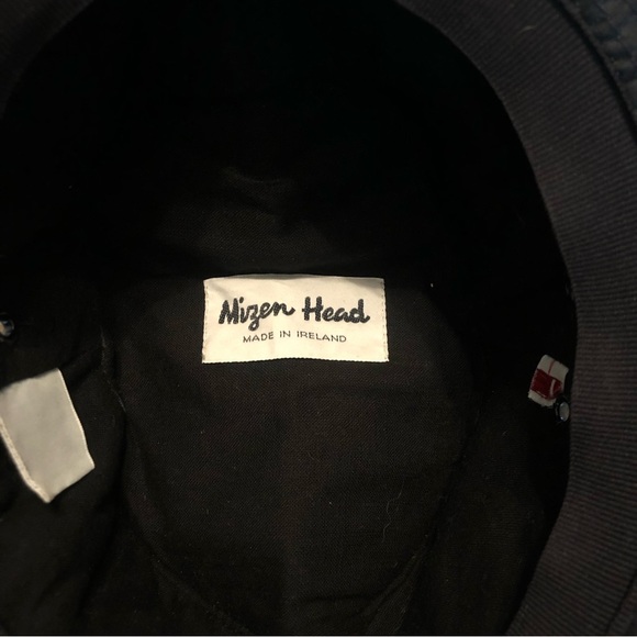 Vintage Bucket Hat Made in Ireland 100% Cotton Navy Blue Gorpcore Grandpa - Picture 2 of 3